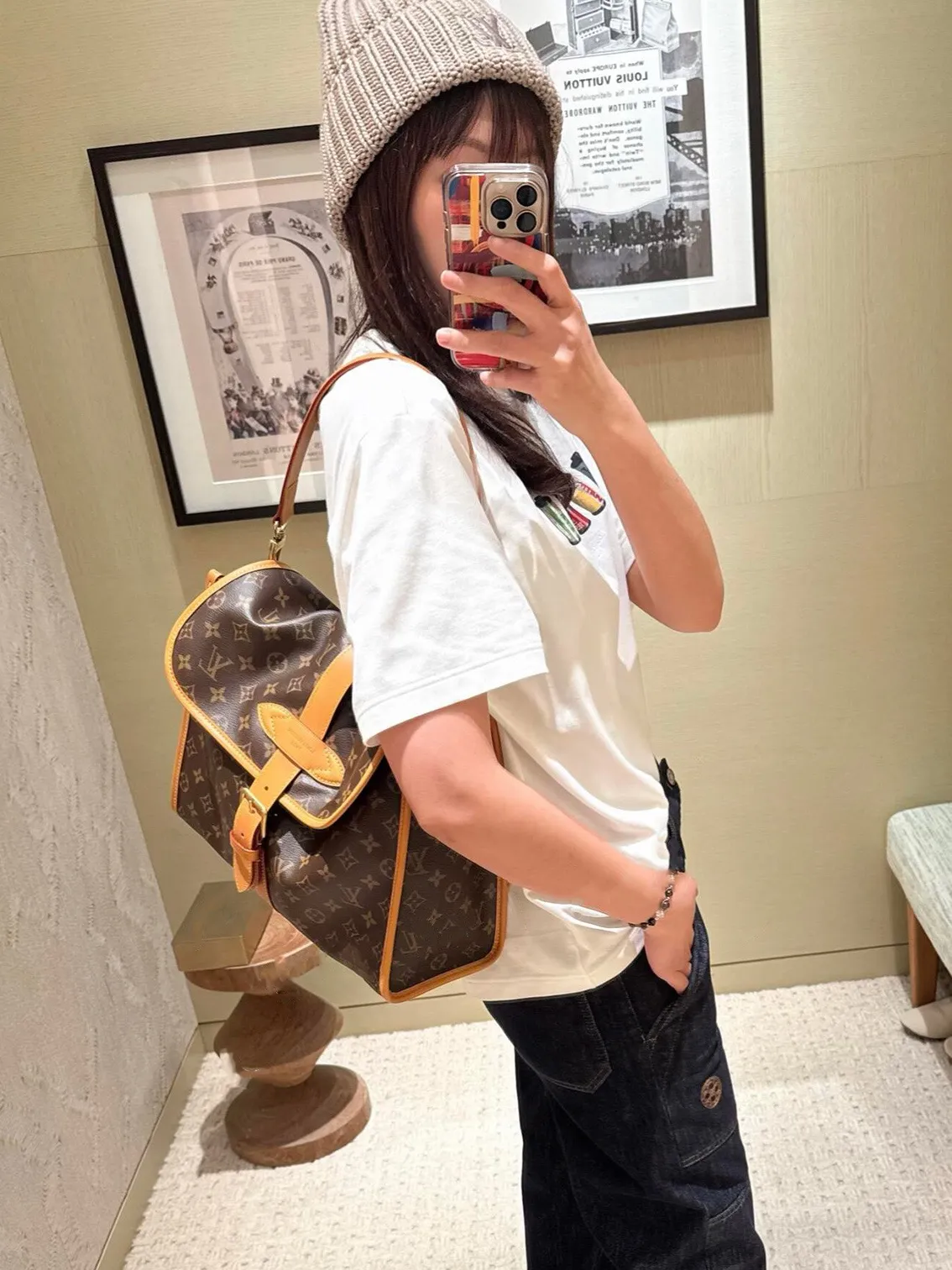 Louis Vuitton/Louis Vuitton Film Jar Printed Short Sleeves